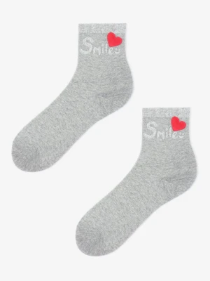 Skarpetki damskie z błyszczącym napisem Cotton Smile Love Marilyn