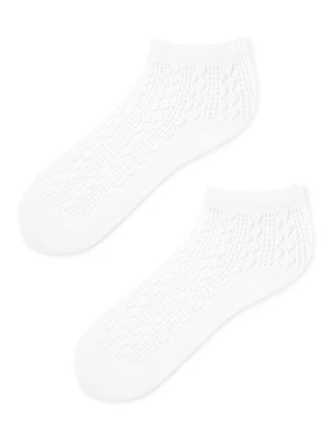 Skarpetki damskie żakardowe białe Forte 64 Marilyn