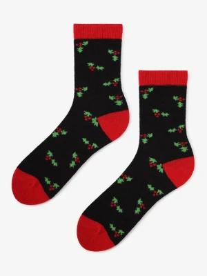 Skarpetki damskie ze świąteczną roślinką Angora No Terry X33 Marilyn