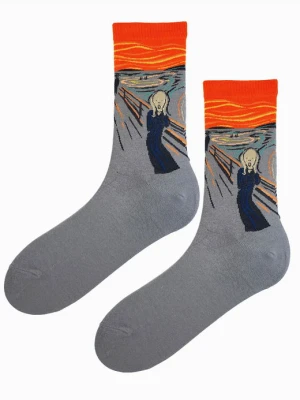 Skarpetki męskie bawełniane z motywem obrazu Krzyk – MEN F59 MARILYN