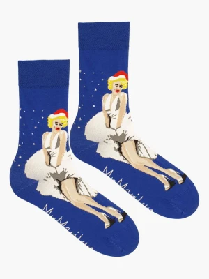 Skarpetki męskie świąteczne w stylu pop-art - Christmass MARILYN