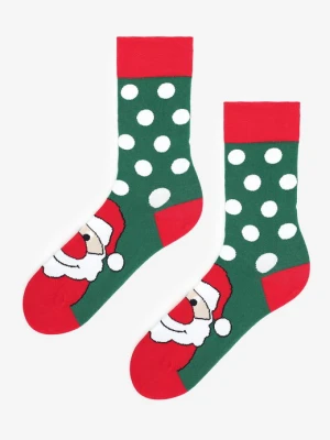 Skarpetki męskie w groszki z Mikołajem Santa Dots Marilyn