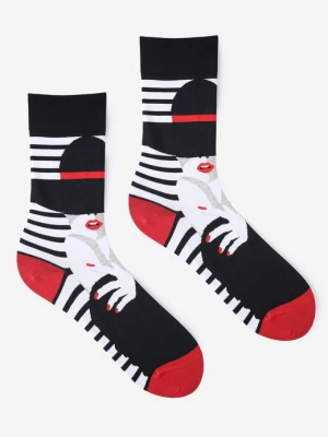 Skarpetki męskie w paski Lady in Hat Marilyn