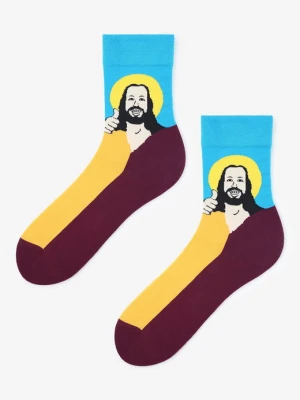 Skarpetki męskie z grafiką świętego Dżizys Marilyn