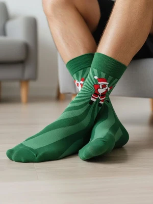 Skarpetki męskie z tańczącym świętym Mikołajem Men Santa Dance Marilyn