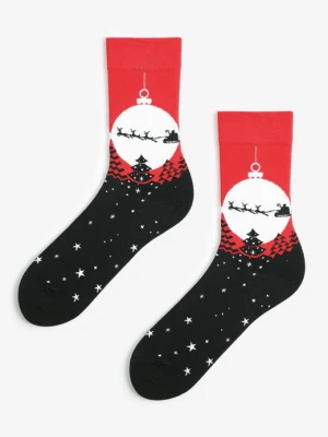 Skarpetki męskie z zaprzęgiem św. Mikołaja Men Santas Sledge Marilyn