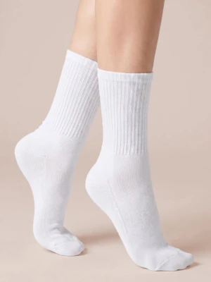 Skarpetki sportowe bawełniane unisex - 4RUN Sport MARILYN biały