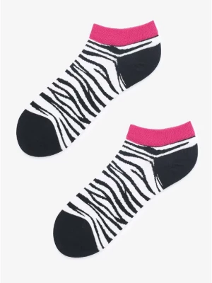 Skarpetki stopki damskie w motyw zwierzęcy Footies Zebra Marilyn