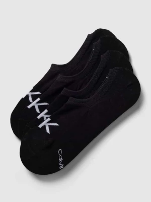 Skarpetki stopki z detalami z logo w zestawie 4 szt. CK Calvin Klein