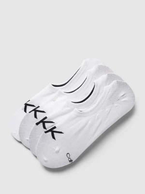 Skarpetki stopki z detalami z logo w zestawie 4 szt. CK Calvin Klein