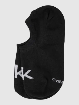 Skarpetki stopki z wyhaftowanym logo CK Calvin Klein