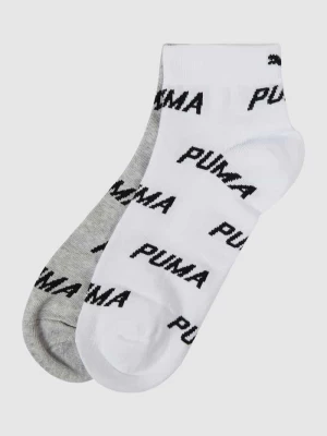 Skarpetki stopki ze wzorem z logo w zestawie 2 szt. Puma