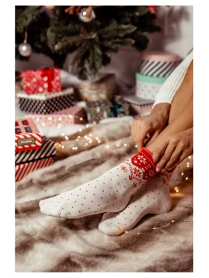 Skarpetki świąteczne półfrotte - wzór 1  magmac 