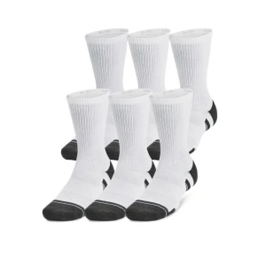 Skarpetki treningowe uniseks (6-pack) Under Armour UA Perf Tech 6pk Crew - białe