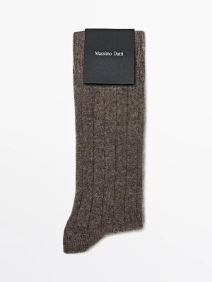 Skarpetki Z Mieszanki Kaszmiru - Brązowy - - Massimo Dutti - Kobieta