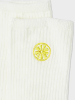 Skarpetki żebrowane z bawełną w motyw słońca Etam