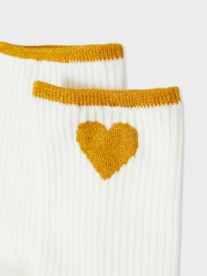 Skarpetki żebrowane z bawełną w serduszka Etam