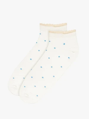 Skarpety bawełniane damskie w kropki Ryłko