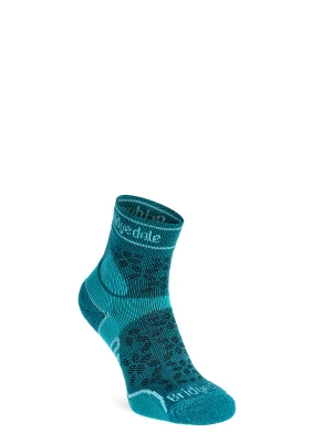 Skarpety biegowe damskie Bridgedale Lt T2 Merino Sport 3/4 - teal