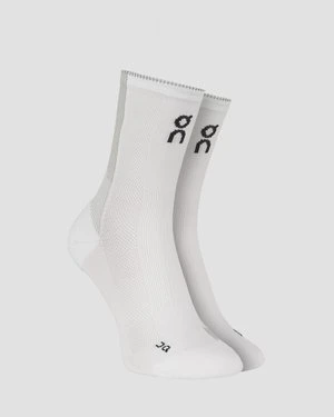 Skarpety Biegowe On Performance Run Sock High Białe