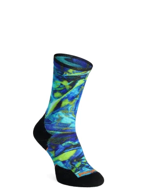 Skarpety biegowe Smartwool Trail Run Targeted Cushion Reflections Print Crew Socks - capri