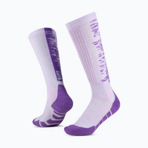 Skarpety BUFF Merino Heavyweight Over The Calf lilac ice Fioletowy