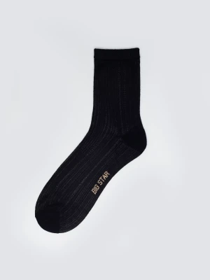 Skarpety damskie ażurowe z wizkozy czarne Holy 906 BIG STAR