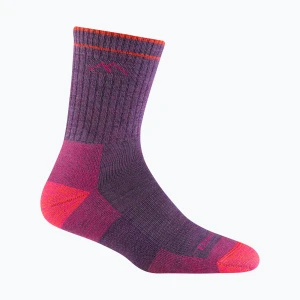 Skarpety damskie Darn Tough Hiker Micro Crew plum heather Fioletowy