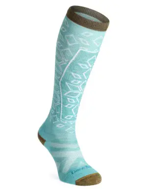 Skarpety damskie Darn Tough Traverse OTC Lightweight Ski and Snowboard Sock - aqua