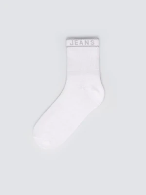 Skarpety damskie długie białe Bordi 101 BIG STAR