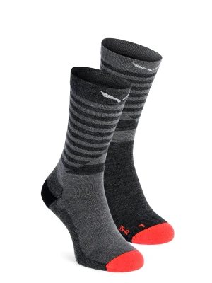 Skarpety damskie Salewa Fanes Hyb STR. AM Crew Sock - grey