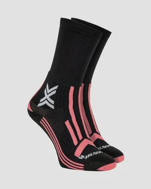 Skarpety damskie trailowe X-Socks Trailrun Perform Crew różowo-czarne