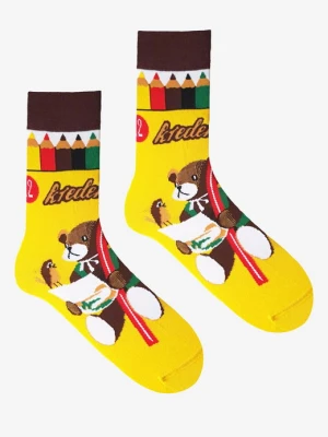 Skarpety damsko/męskie z motywem kultowego opakowania kredek z grafiką misia PRL MARILYN