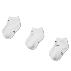 Skarpety dla małych dzieci Nike Dri-FIT Performance No-Show (3 pary) - Biel