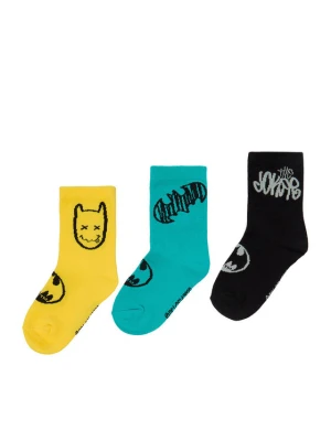Skarpety długie Batman CEO-ACCCS-SS26-229WBBAT(3-PACK) Kolorowy