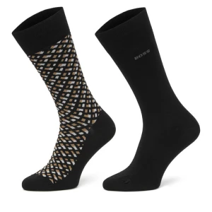 Skarpety długie BOSS 2P RS Monogram CC 50515141 Czarny