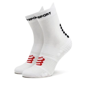 Skarpety długie Compressport Pro Racing V4.0 Run High XU00046B Biały