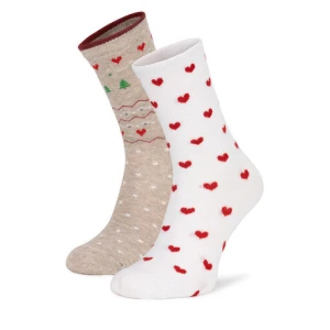 Skarpety długie Jenny Fairy 4WB-004-AW24 (2-pack) Biały