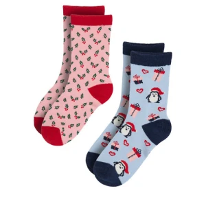 Skarpety długie Nelli Blu 7KB-006-AW23 (2-pack) Czerwony