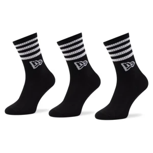 Skarpety długie New Era Stripe Crew 13113627 Czarny