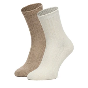 Skarpety długie Nine West CEO_AS_NW_08_W_AW25 (2 PACK) Écru