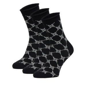 Skarpety długie Nine West CEO_BR_NW_Silver_01_Z_AW25 (3 PACK) Czarny