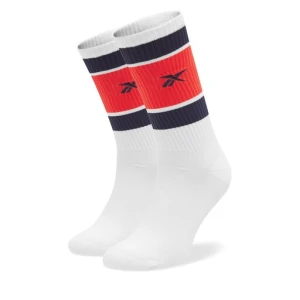 Skarpety długie Reebok CL Basketball Sock HF8408 Biały