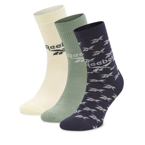 Skarpety długie Reebok Cl Fo Crew Sock 3P GN7668 Kolorowy