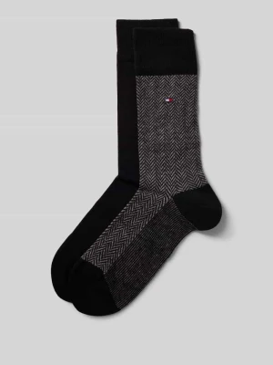 Skarpety długie z bawełny mieszanej w zestawie 2 szt. Tommy Hilfiger