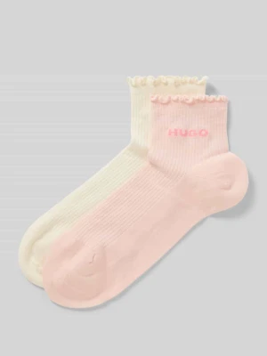 Skarpety długie z mieszanka bawełny w zestaw 2 szt. model 'LETTUCE' HUGO