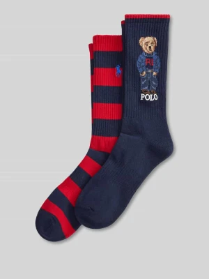 Skarpety długie z nadruk polo bear oraz detal z logo Polo Ralph Lauren Underwear