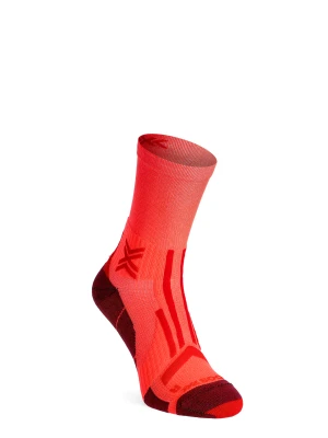 Skarpety do biegania X-Socks Trailrun Perform Crew - fluo red/namib red