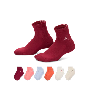 Skarpety do kostki dla dużych dzieci Jordan Everyday Essentials (6 par) - Różowy