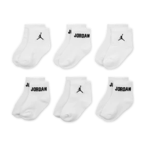 Skarpety do kostki dla niemowląt i maluchów Jordan Everyday Essentials (6 par) - Biel